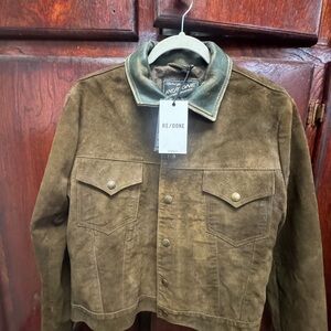 RE/DONE Women’s Brown Suede Jacket